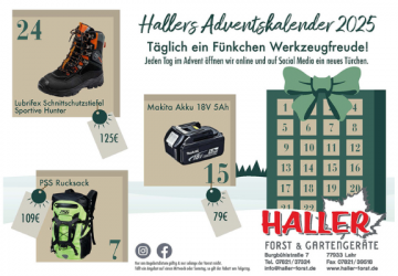 Hallers Forst & Gartengeräte -  Adventskalender 2025