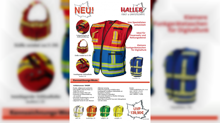 NEU: Kennzeichnungs-Weste mit optimierter Digitalfunk-Tasche